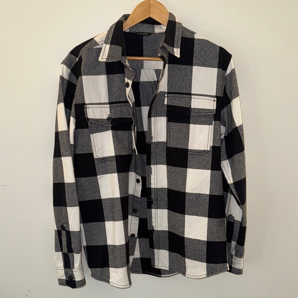 George Monochrome Checkered Shirt Men’s Large
